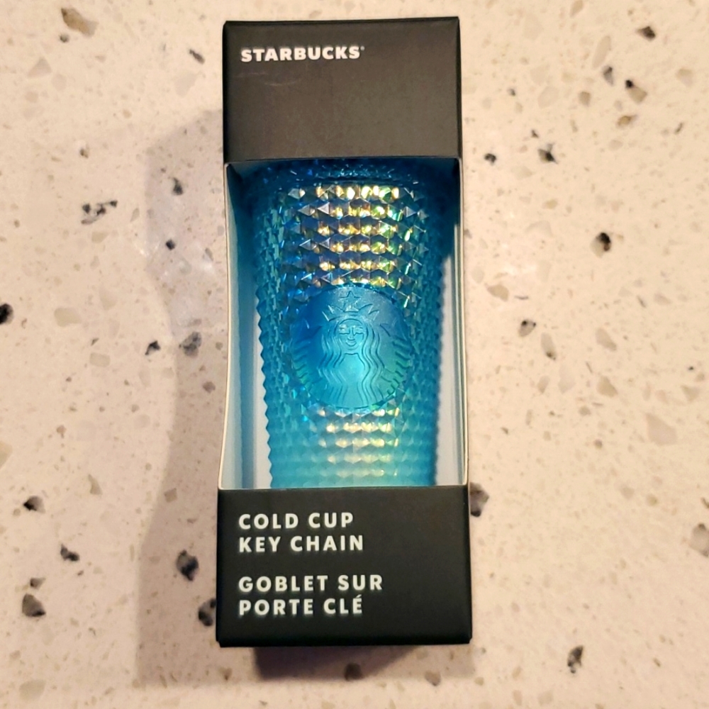 Starbucks blue cup keychain